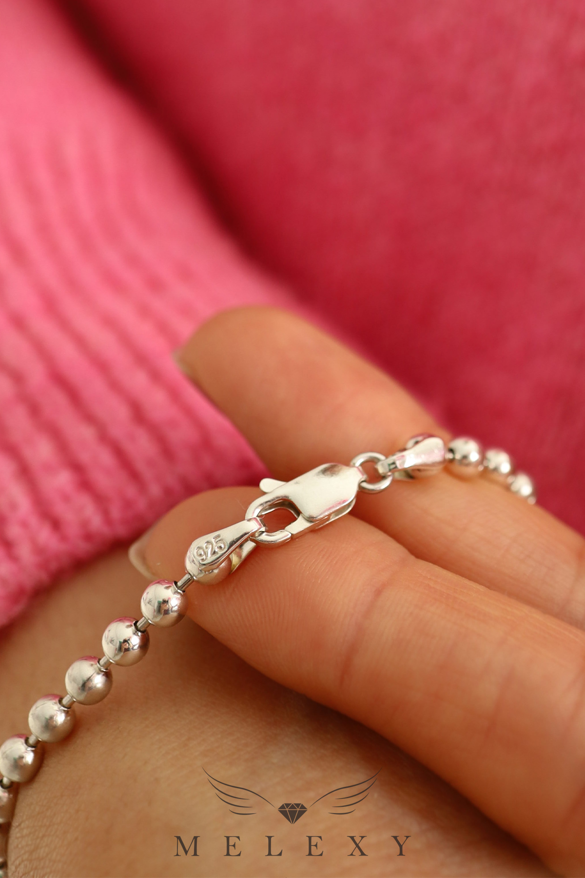 925 Ayar Gümüş Büyük Top Bileklik