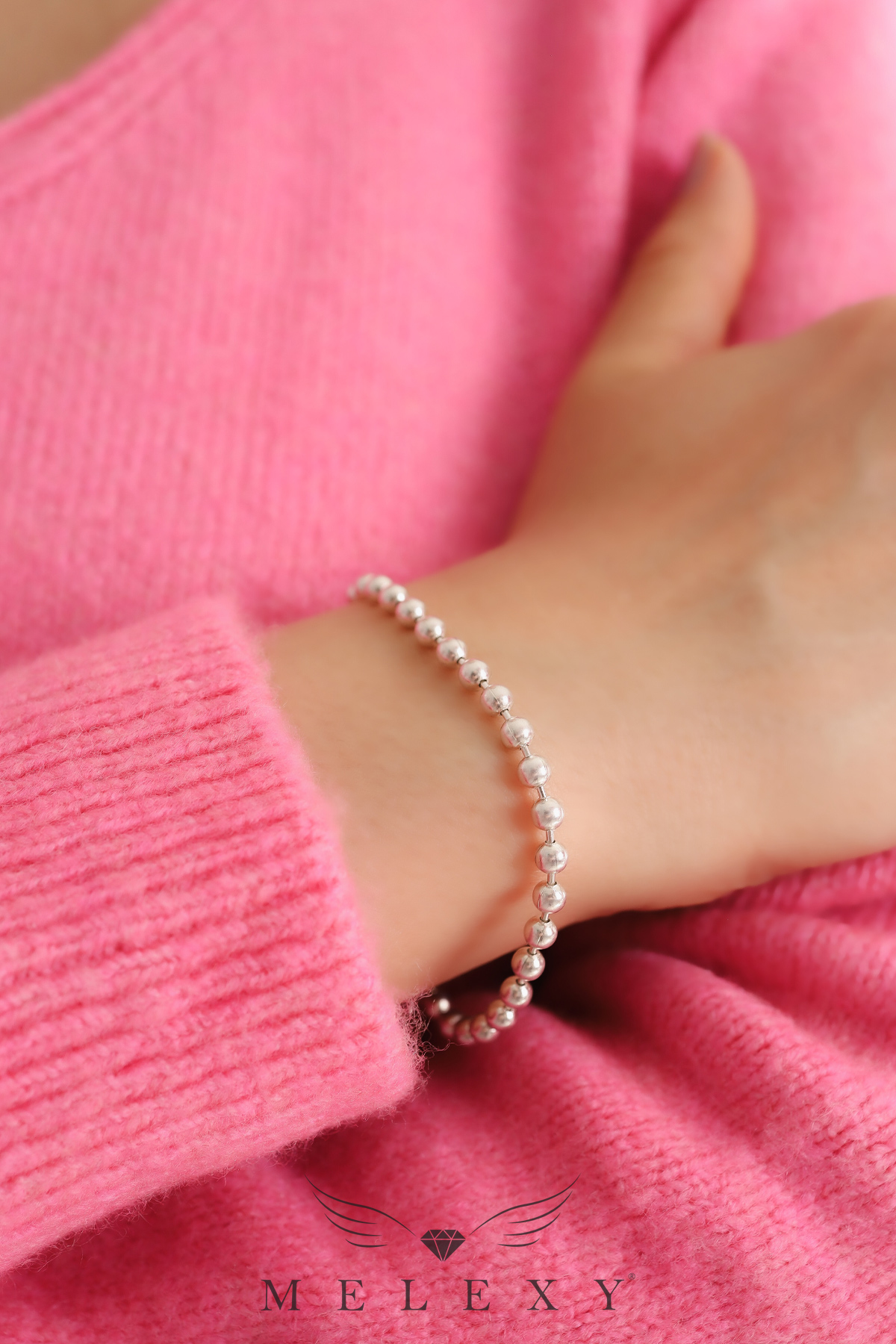 925 Ayar Gümüş Büyük Top Bileklik