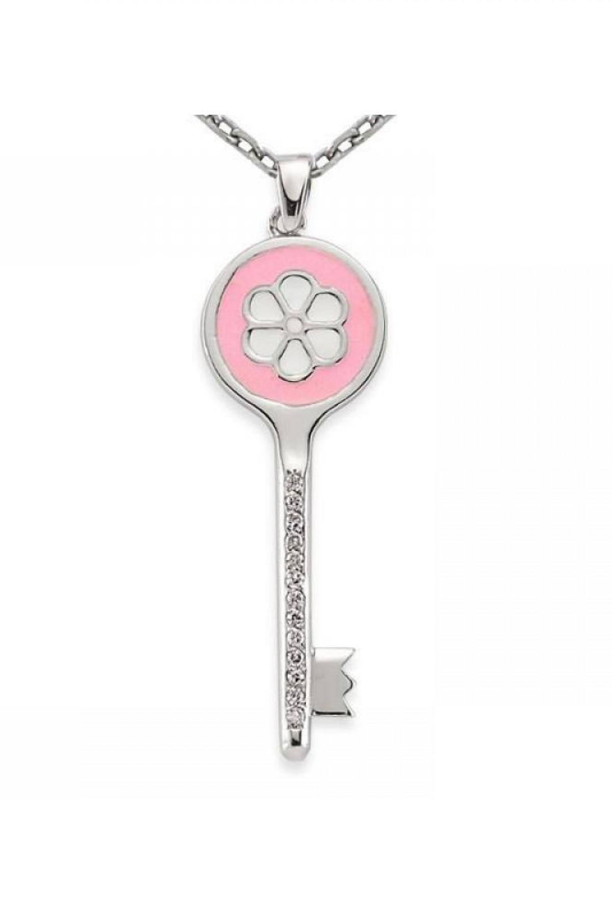 Pembe Yuvarlak Anahtar Kolye Pembe Yuvarlak Anahtar Kolye
