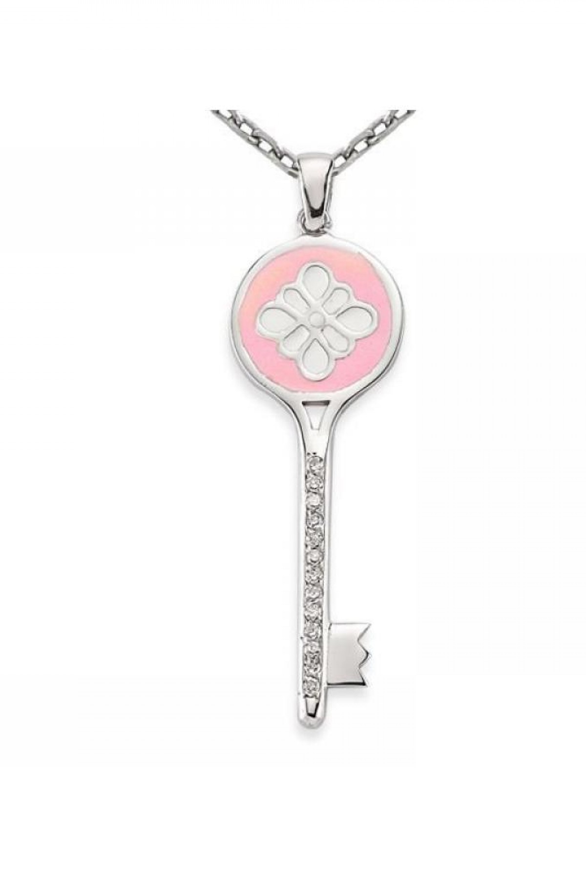 Pembe Yuvarlak Anahtar Kolye Pembe Yuvarlak Anahtar Kolye