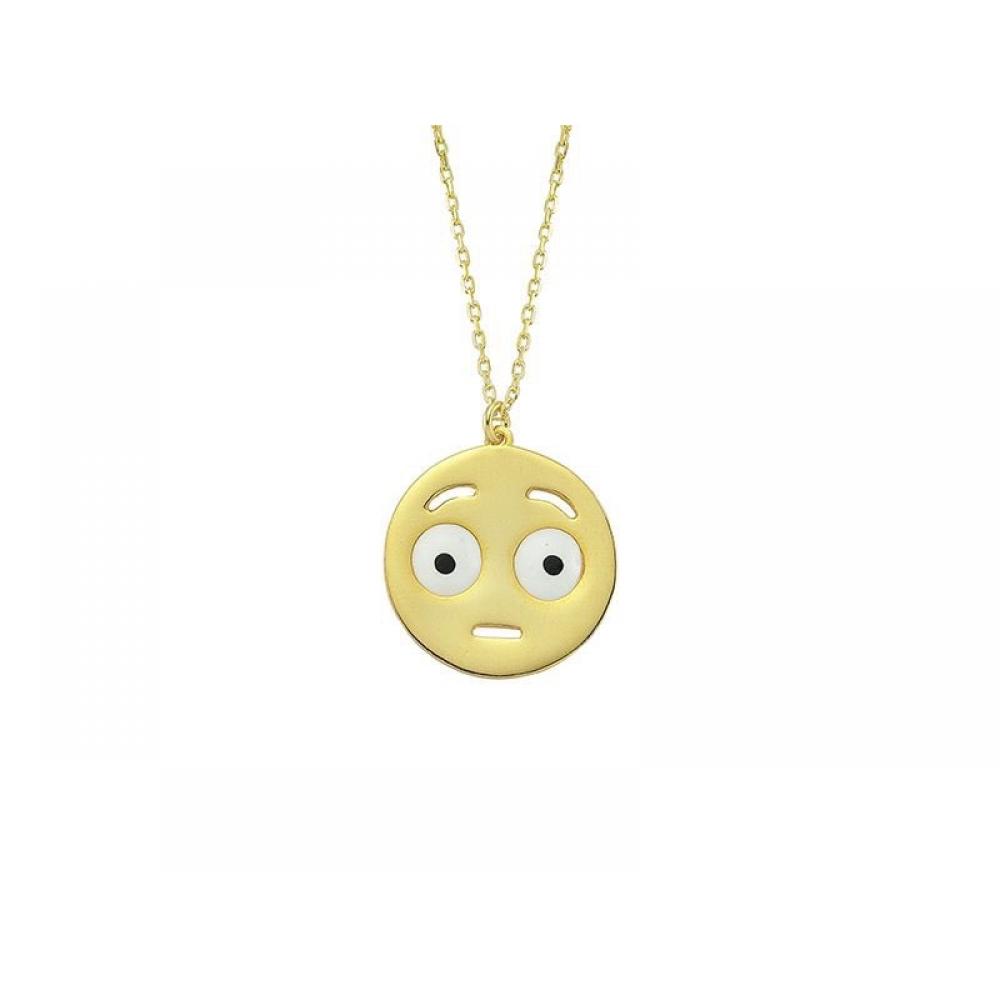 Şaşkın Surat Emoji Kolye