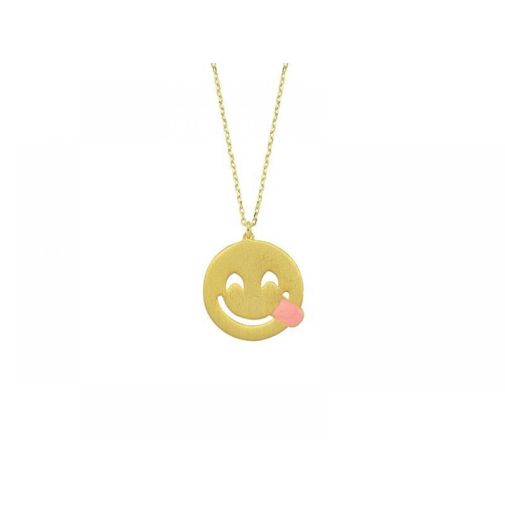 Şımarık Surat Emoji Kolye