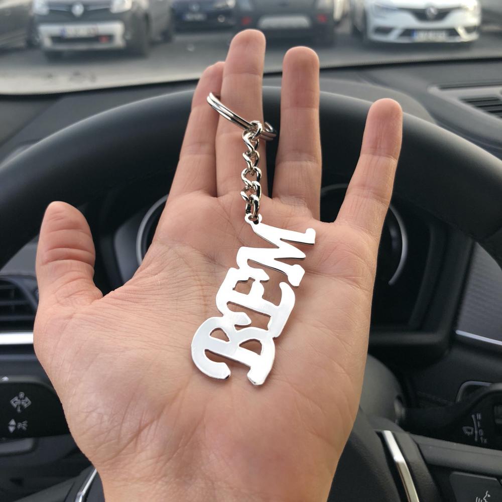 3 Harfli Metal Anahtarlık