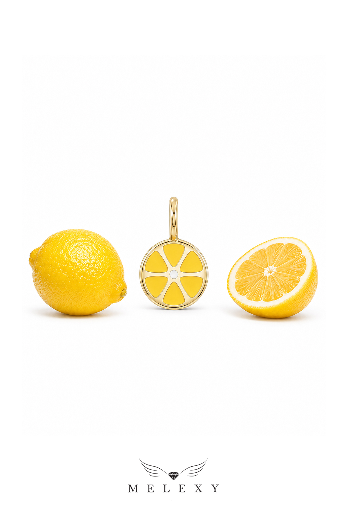 14 Ayar Altın Limon Charm