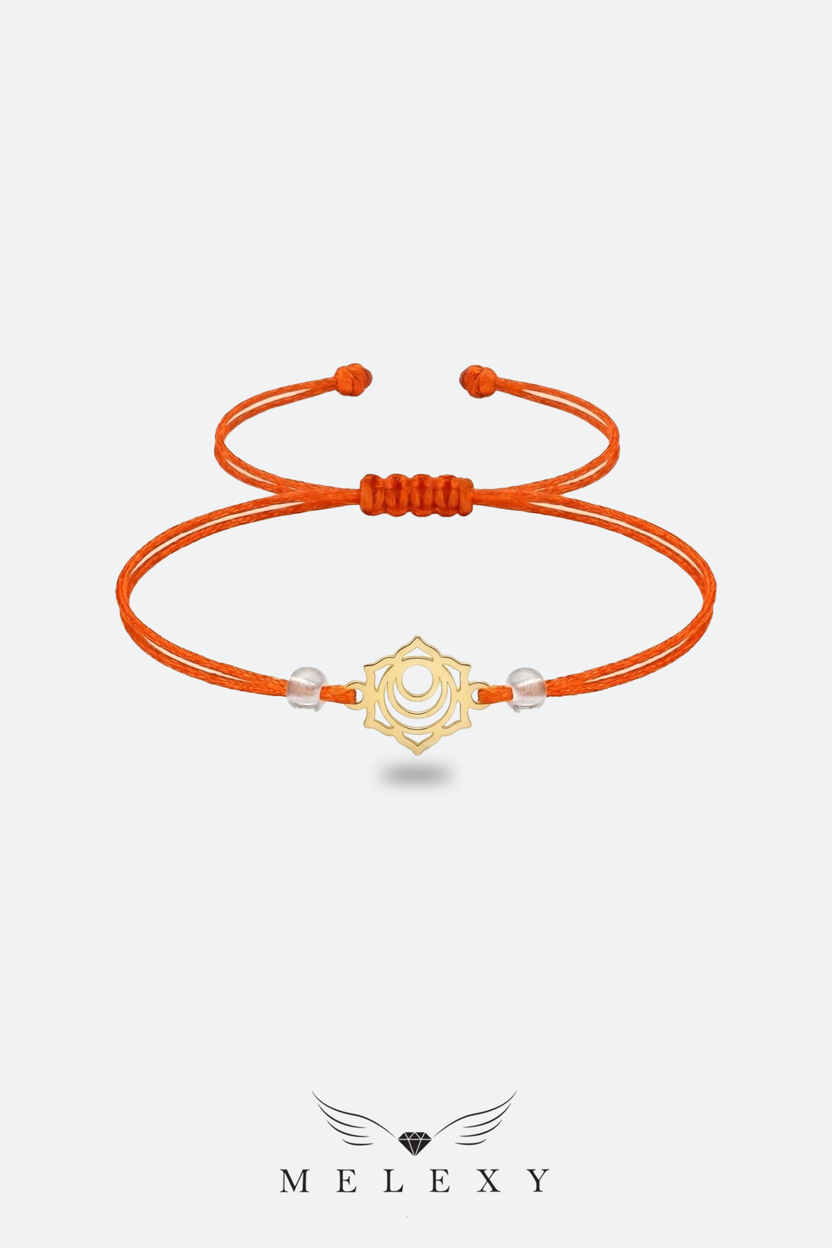 14 Ayar Altın Sakral Çakra Turuncu İpli Bileklik