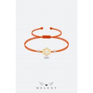 14 Ayar Altın Sakral Çakra Turuncu İpli Bileklik