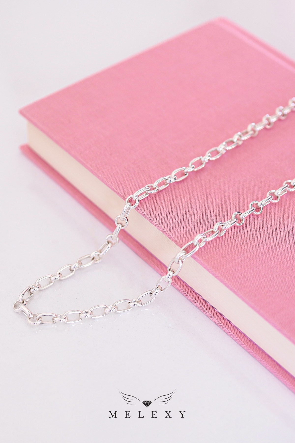 925 Ayar Gümüş Halka Ataç Zincir Kolye