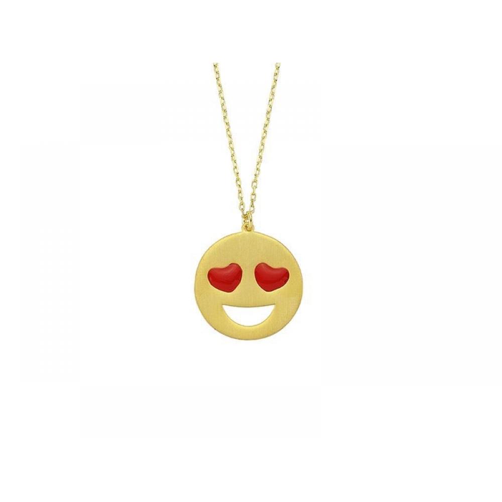 Aşık Surat Emoji Kolye