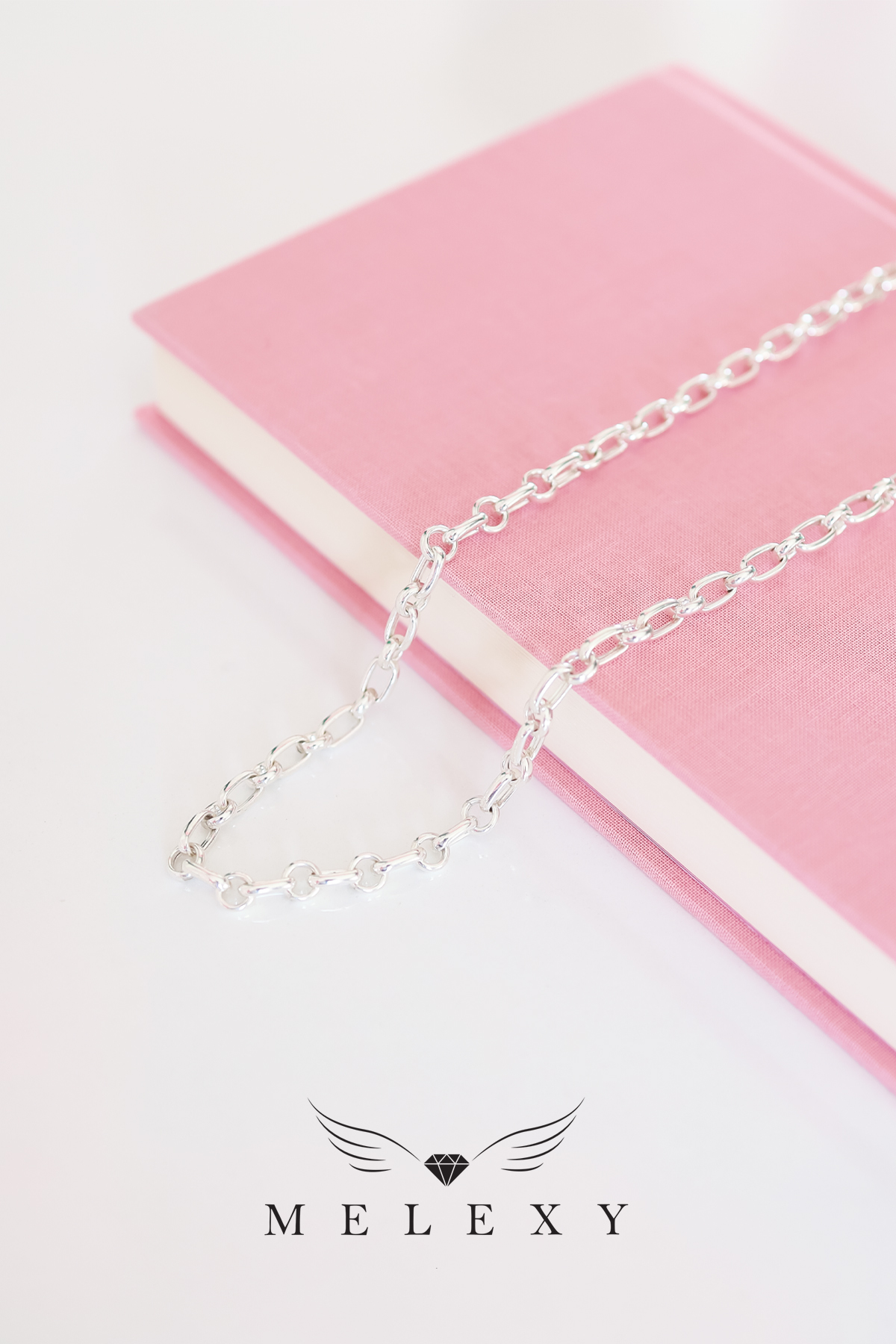 925 Ayar Gümüş Halka Ataç Zincir Kolye