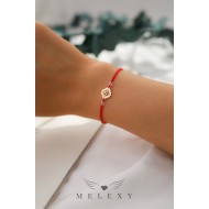 14 Ayar Kök Çakra Kırmızı İpli Bileklik