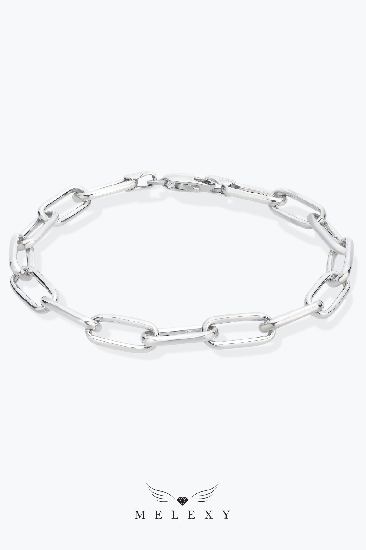 925 Ayar Gümüş Oval Ataç Zincir Bileklik