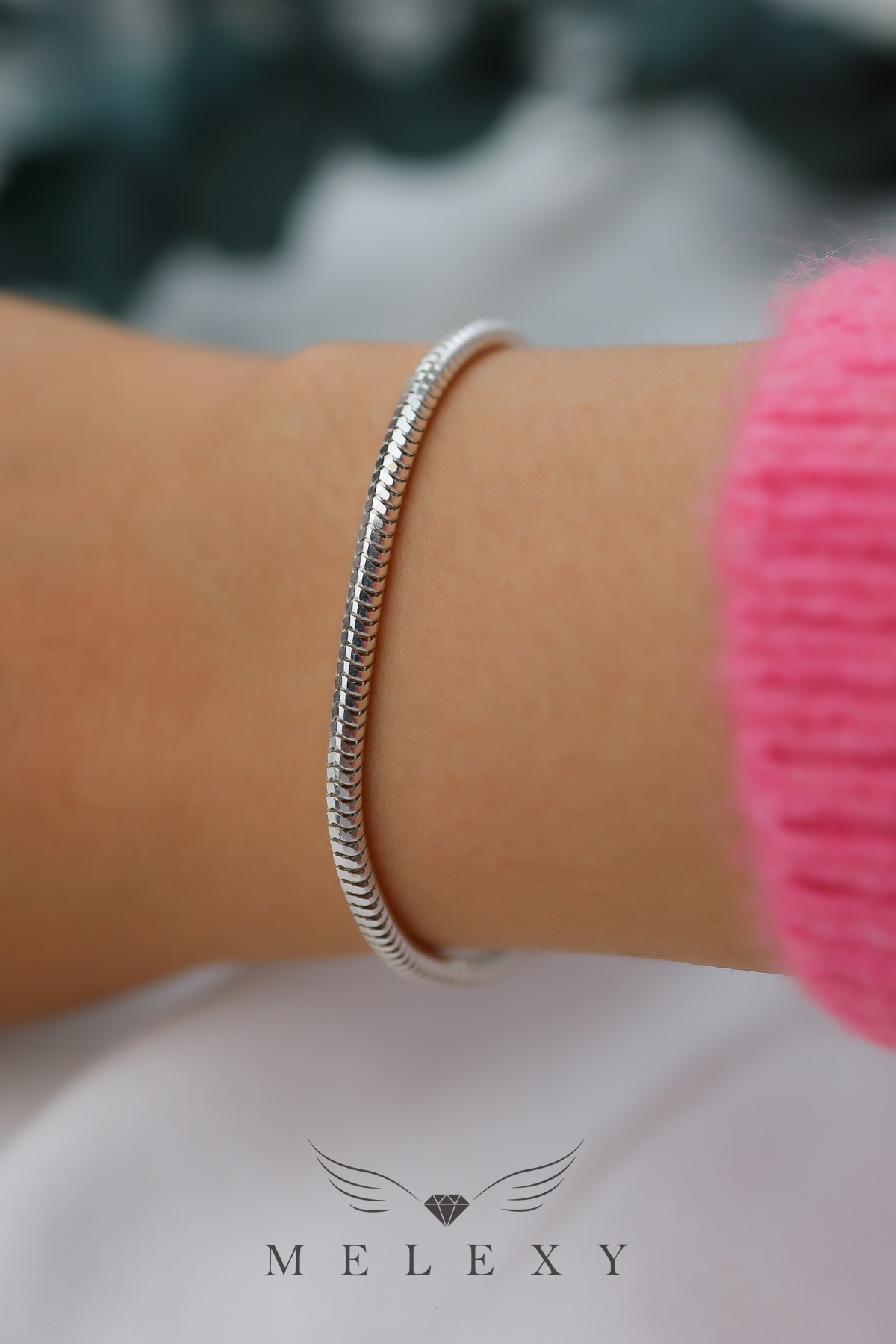 925 Ayar Gümüş Yılan Zincir Bileklik