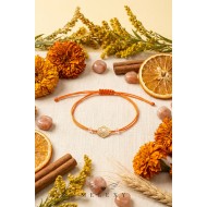 14 Ayar Altın Sakral Çakra Turuncu İpli Bileklik