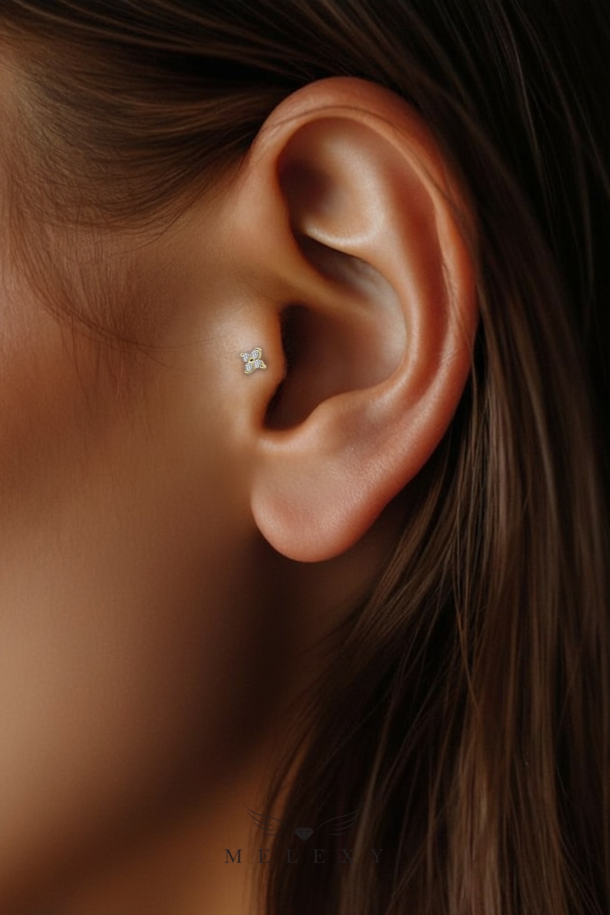 Pırlanta Tragus Piercing